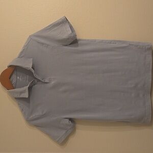 H&M Men's Polo Slim Fit Shirt, Light Gray, Size S